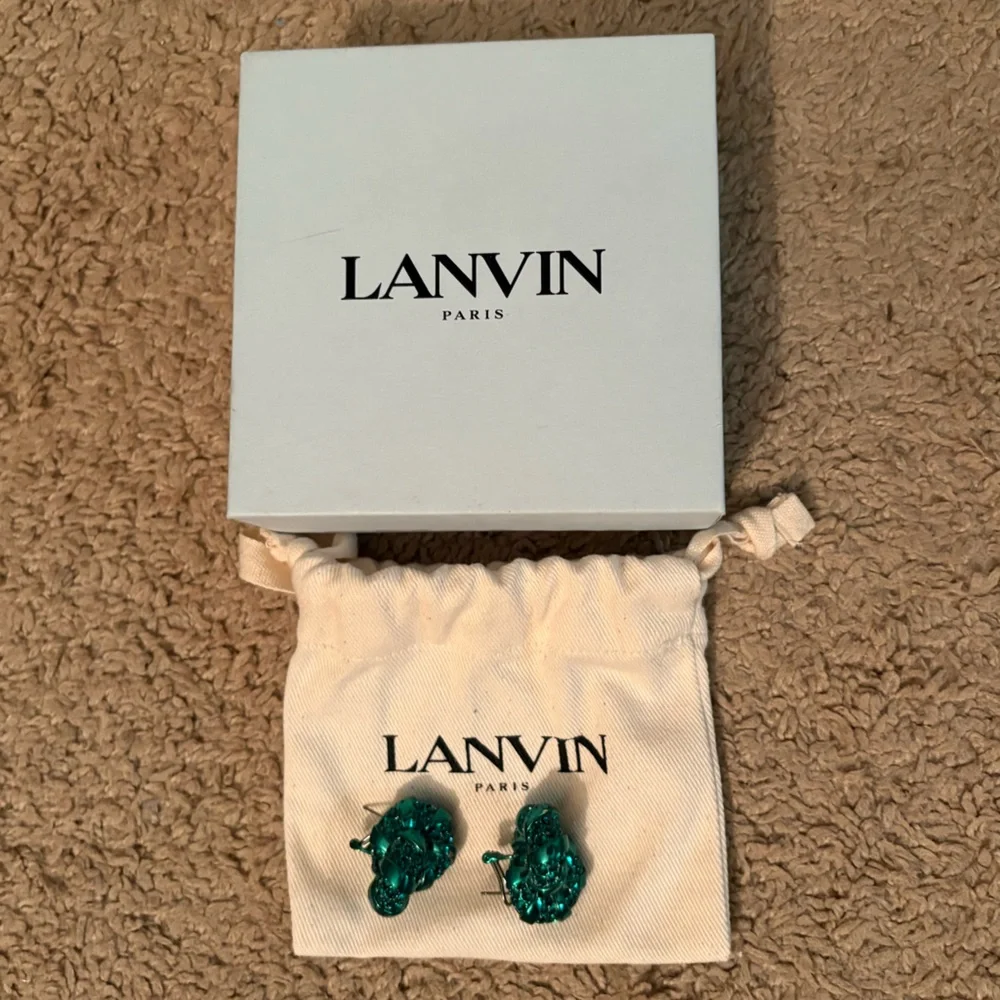 Lanvin Green Melodie Earrings ASO Meghan Markle - Picture 3 of 14
